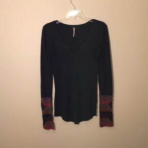 Free People Heather Grey Fitted Sweater